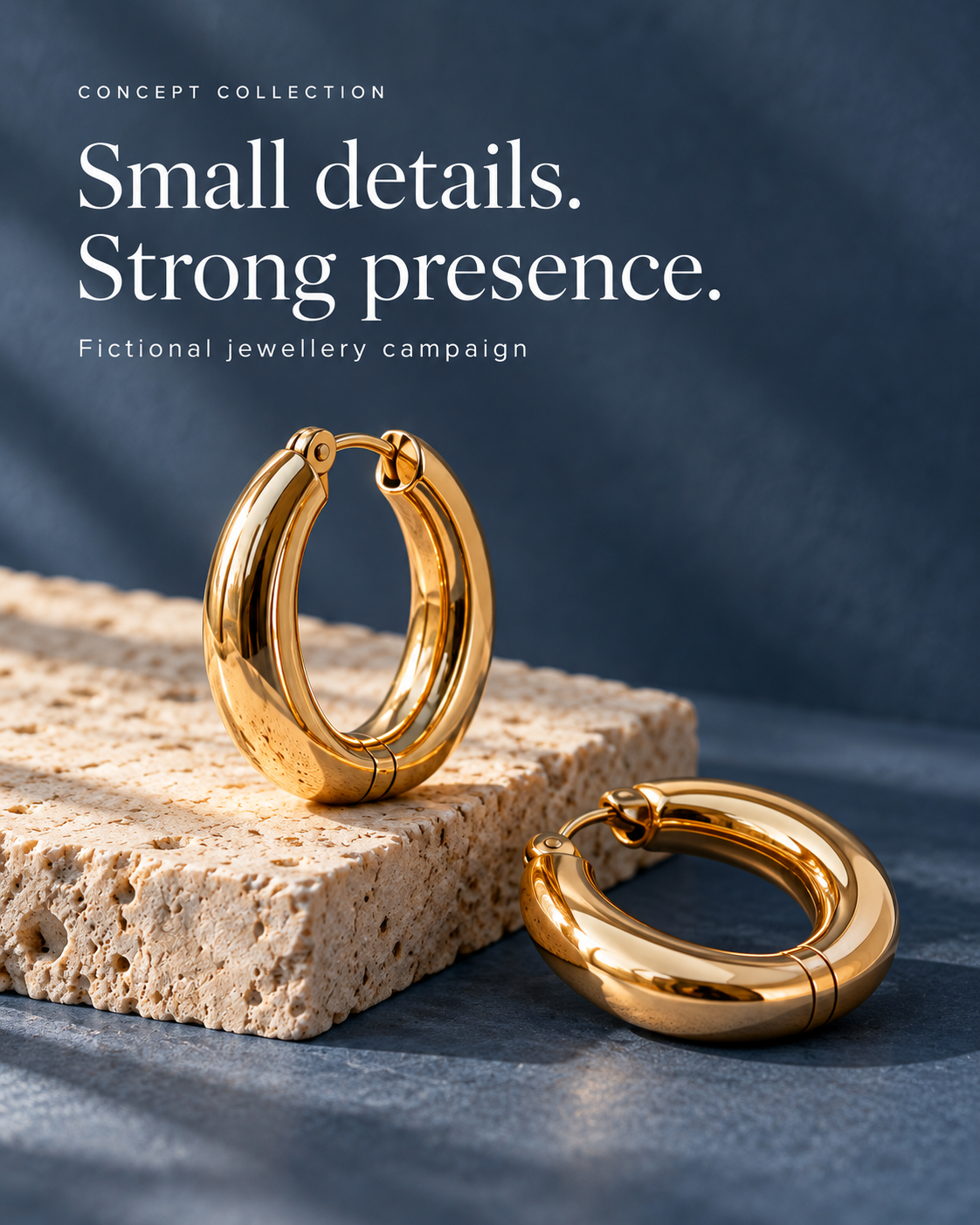 Close-up jewellery advertising concept